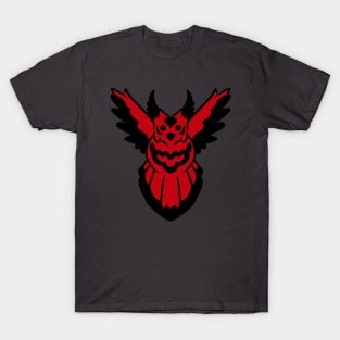 Owl Flying-Red T-Shirt